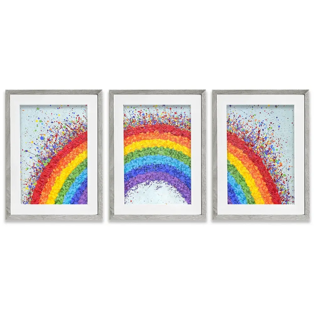 Over The Rainbow Framed Art Print Trio Over The Rainbow Framed Art Print Trio wall art product Jo Gough