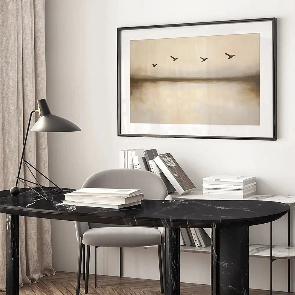 Over Water Flight Framed Art Print Over Water Flight Framed Art Print wall art product Franklyn Gregory - Independent