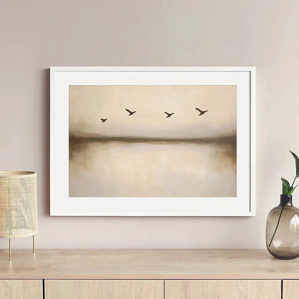 Over Water Flight Framed Art Print Over Water Flight Framed Art Print wall art product Franklyn Gregory - Independent