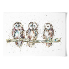 Owl Family Art Print Owl Family Art Print wall art product Nicola Jane Rowles