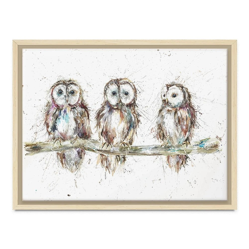 Owl Family Canvas Print Owl Family Canvas Print wall art product Nicola Jane Rowles