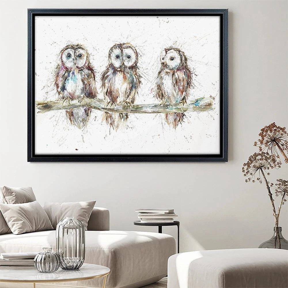 Owl Family Canvas Print Owl Family Canvas Print wall art product Nicola Jane Rowles