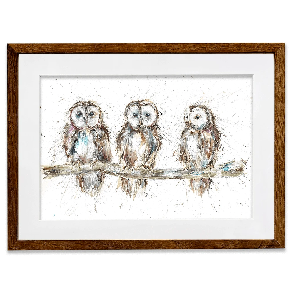 Owl Family Framed Art Print Owl Family Framed Art Print wall art product Nicola Jane Rowles