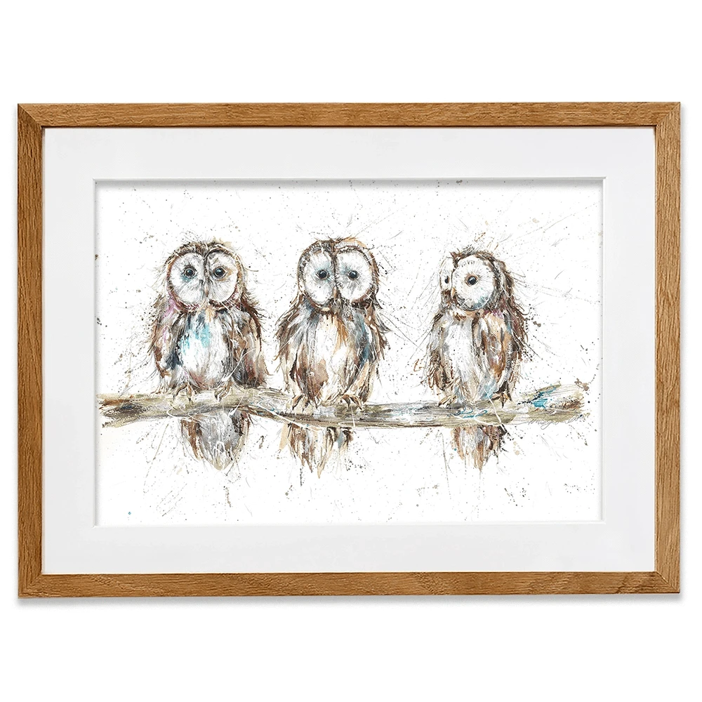Owl Family Framed Art Print Owl Family Framed Art Print wall art product Nicola Jane Rowles