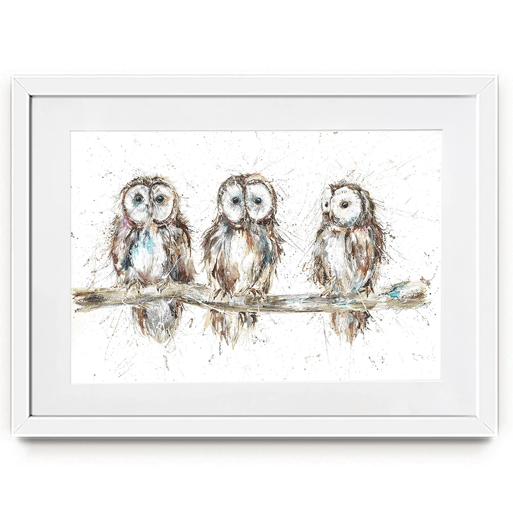 Owl Family Framed Art Print Owl Family Framed Art Print wall art product Nicola Jane Rowles
