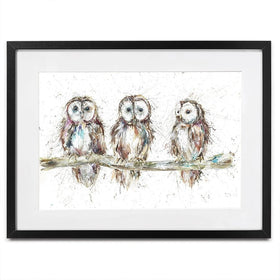 Owl Family Framed Art Print Owl Family Framed Art Print wall art product Nicola Jane Rowles