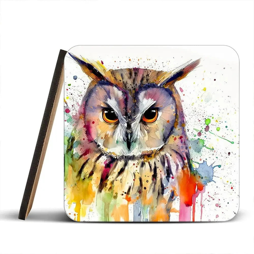 Owl Power Coaster Set Owl Power Coaster Set wall art product David Alexander Elder