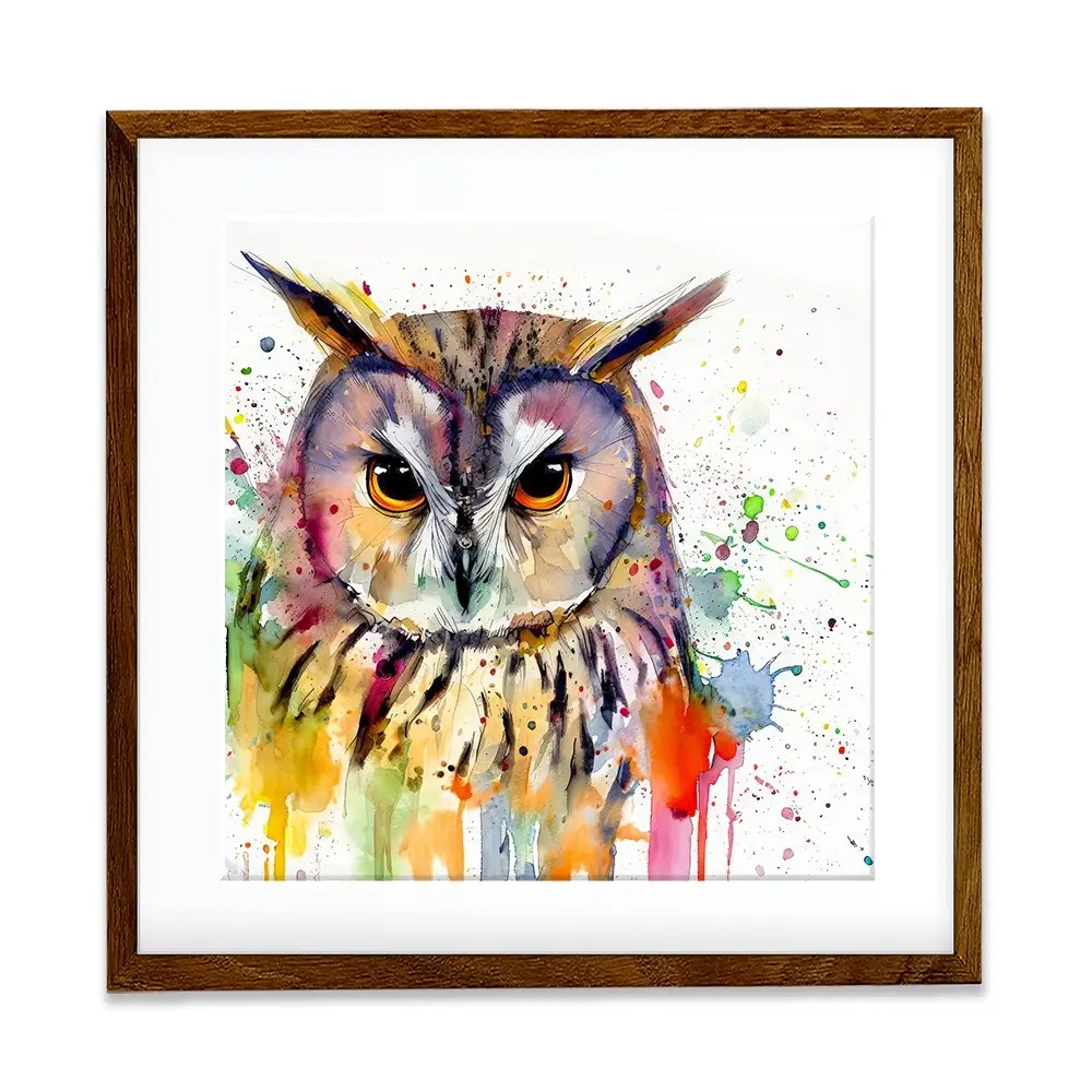 Owl Power Square Framed Art Print Owl Power Square Framed Art Print wall art product David Alexander Elder