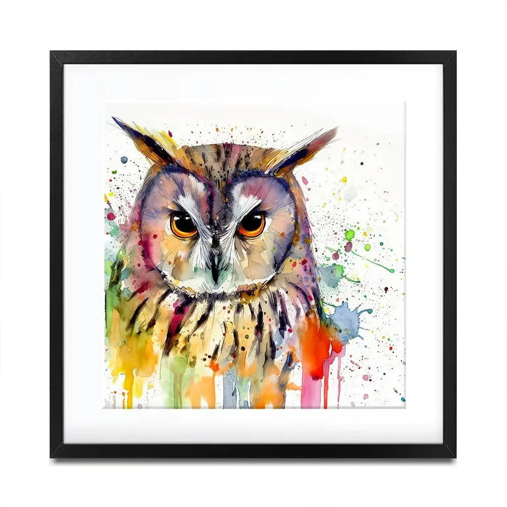 Owl Power Square Framed Art Print Owl Power Square Framed Art Print wall art product David Alexander Elder