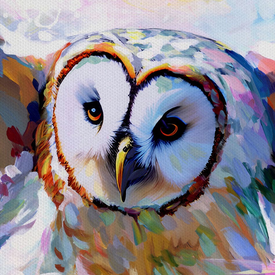 Owls Whisper In The Winter Wind Canvas Print wall art product Leon Devenice