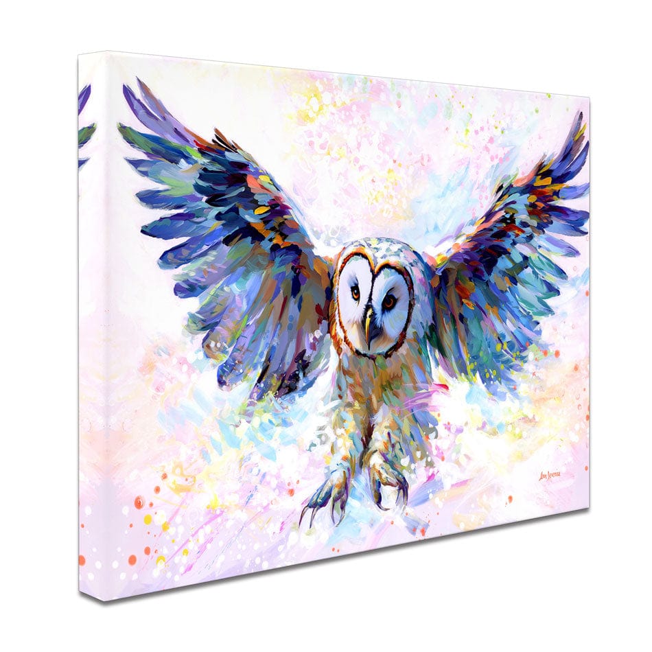 Owls Whisper In The Winter Wind Canvas Print wall art product Leon Devenice