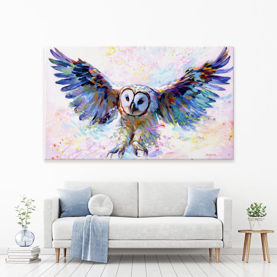 Owls Whisper In The Winter Wind Canvas Print wall art product Leon Devenice