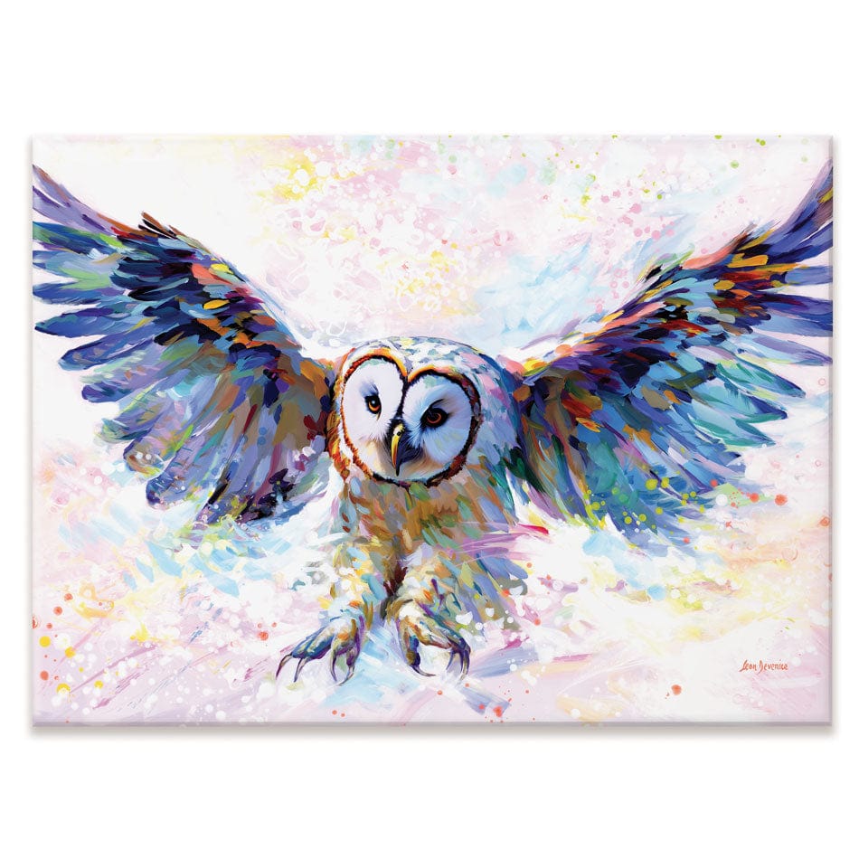 Owls Whisper In The Winter Wind Canvas Print wall art product Leon Devenice