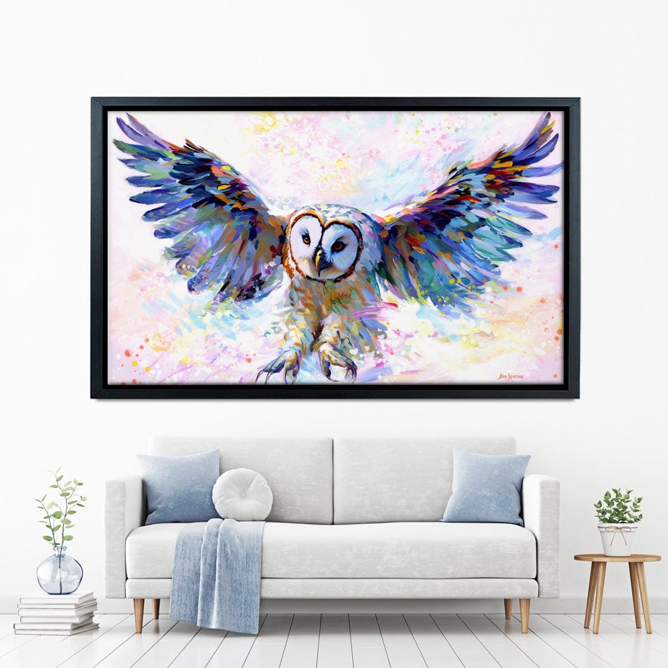 Owls Whisper In The Winter Wind Canvas Print wall art product Leon Devenice