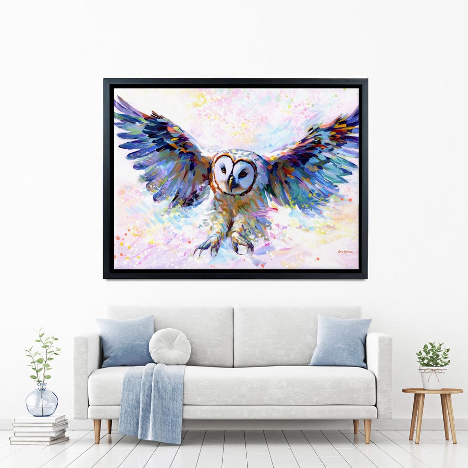 Owls Whisper In The Winter Wind Canvas Print wall art product Leon Devenice