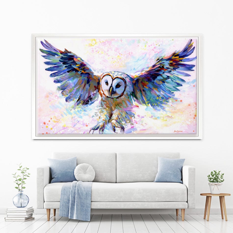Owls Whisper In The Winter Wind Canvas Print wall art product Leon Devenice