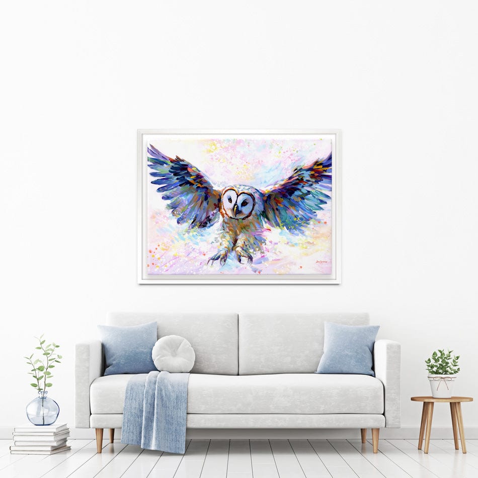 Owls Whisper In The Winter Wind Canvas Print wall art product Leon Devenice