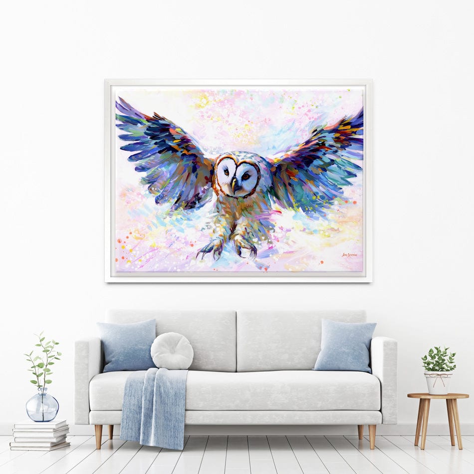 Owls Whisper In The Winter Wind Canvas Print wall art product Leon Devenice