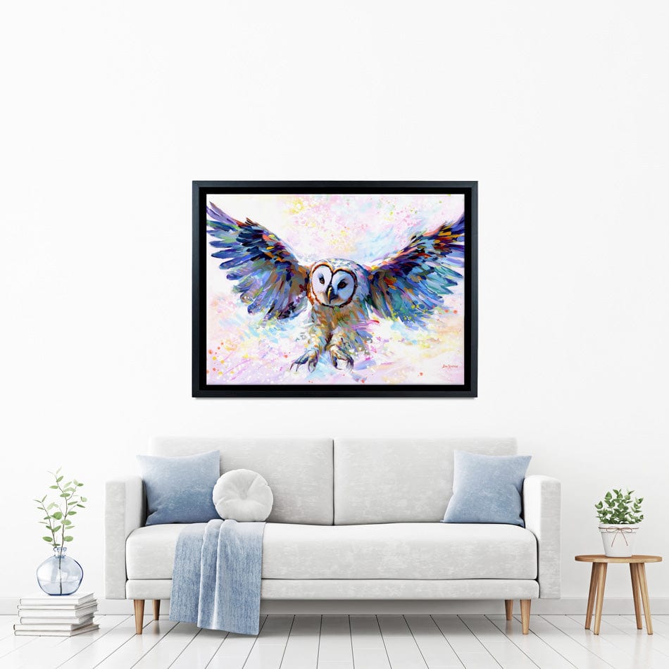 Owls Whisper In The Winter Wind Canvas Print wall art product Leon Devenice