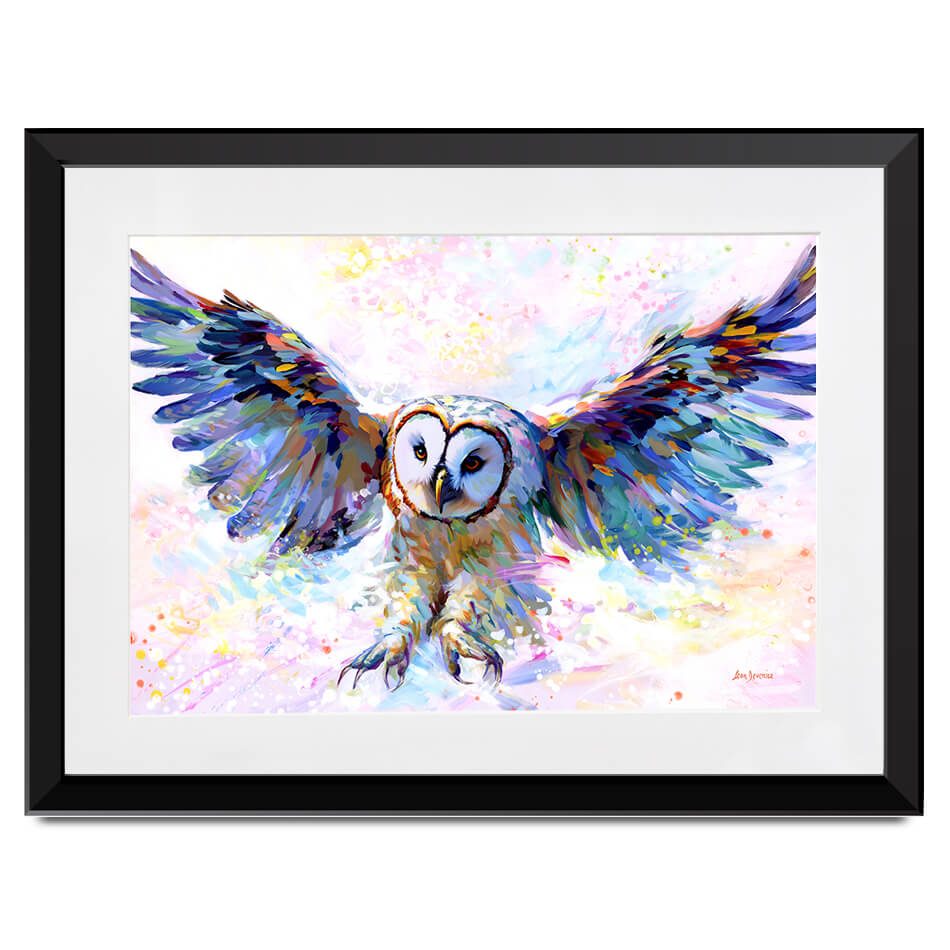Owls Whisper In The Winter Wind Framed Art Print Owls Whisper In The Winter Wind Framed Art Print wall art product Leon Devenice