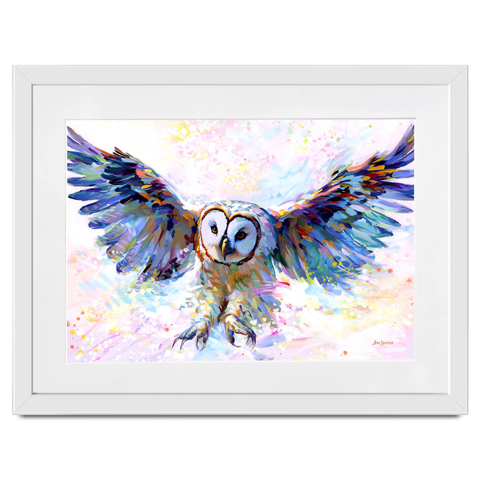 Owls Whisper In The Winter Wind Framed Art Print Owls Whisper In The Winter Wind Framed Art Print wall art product Leon Devenice