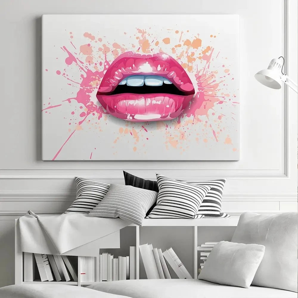 Paint Splash Lips Canvas Print Paint Splash Lips Canvas Print wall art product KenoKickit / Shutterstock