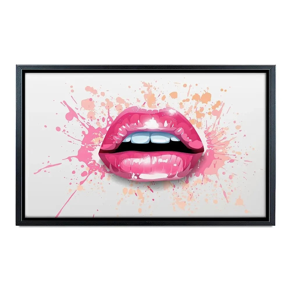 Paint Splash Lips Canvas Print Paint Splash Lips Canvas Print wall art product KenoKickit / Shutterstock