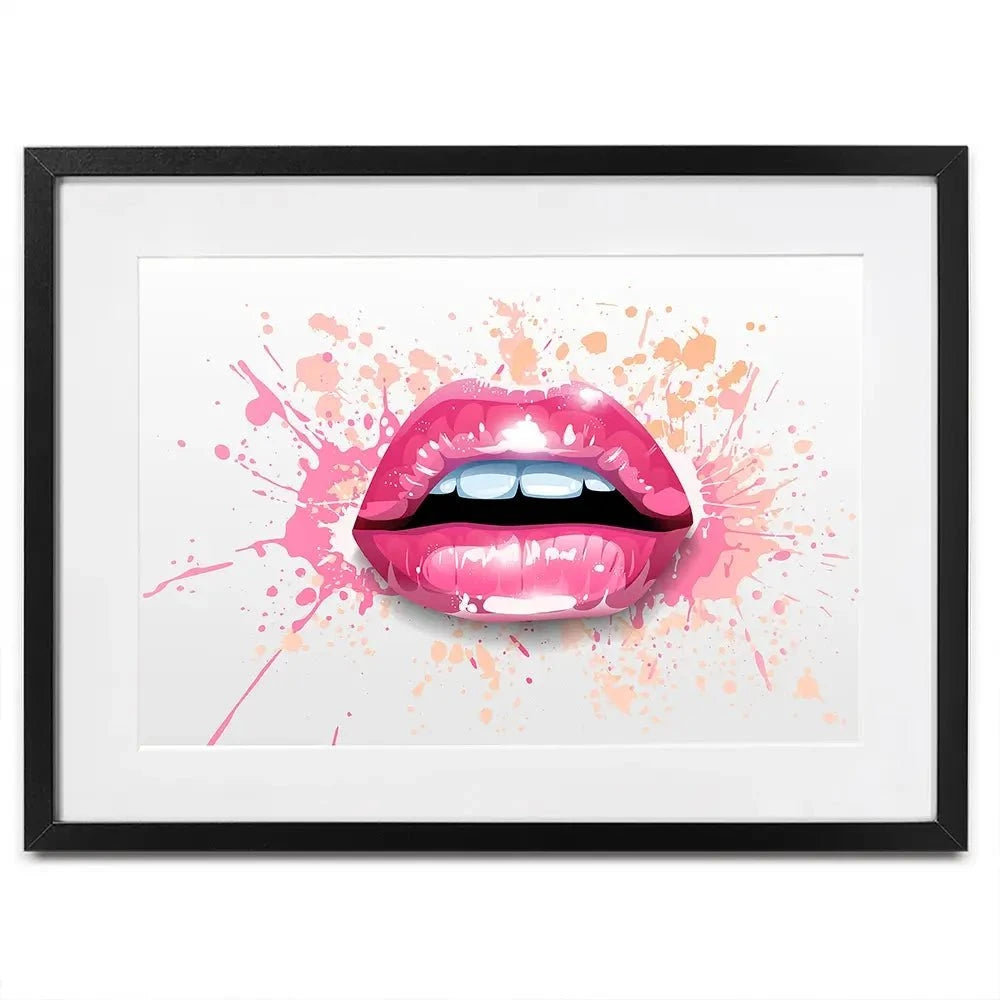 Paint Splash Lips Framed Art Print Paint Splash Lips Framed Art Print wall art product KenoKickit / Shutterstock