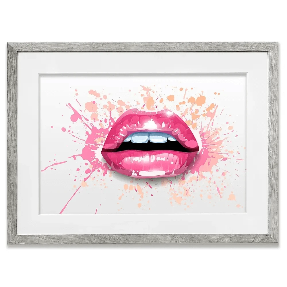 Paint Splash Lips Framed Art Print Paint Splash Lips Framed Art Print wall art product KenoKickit / Shutterstock