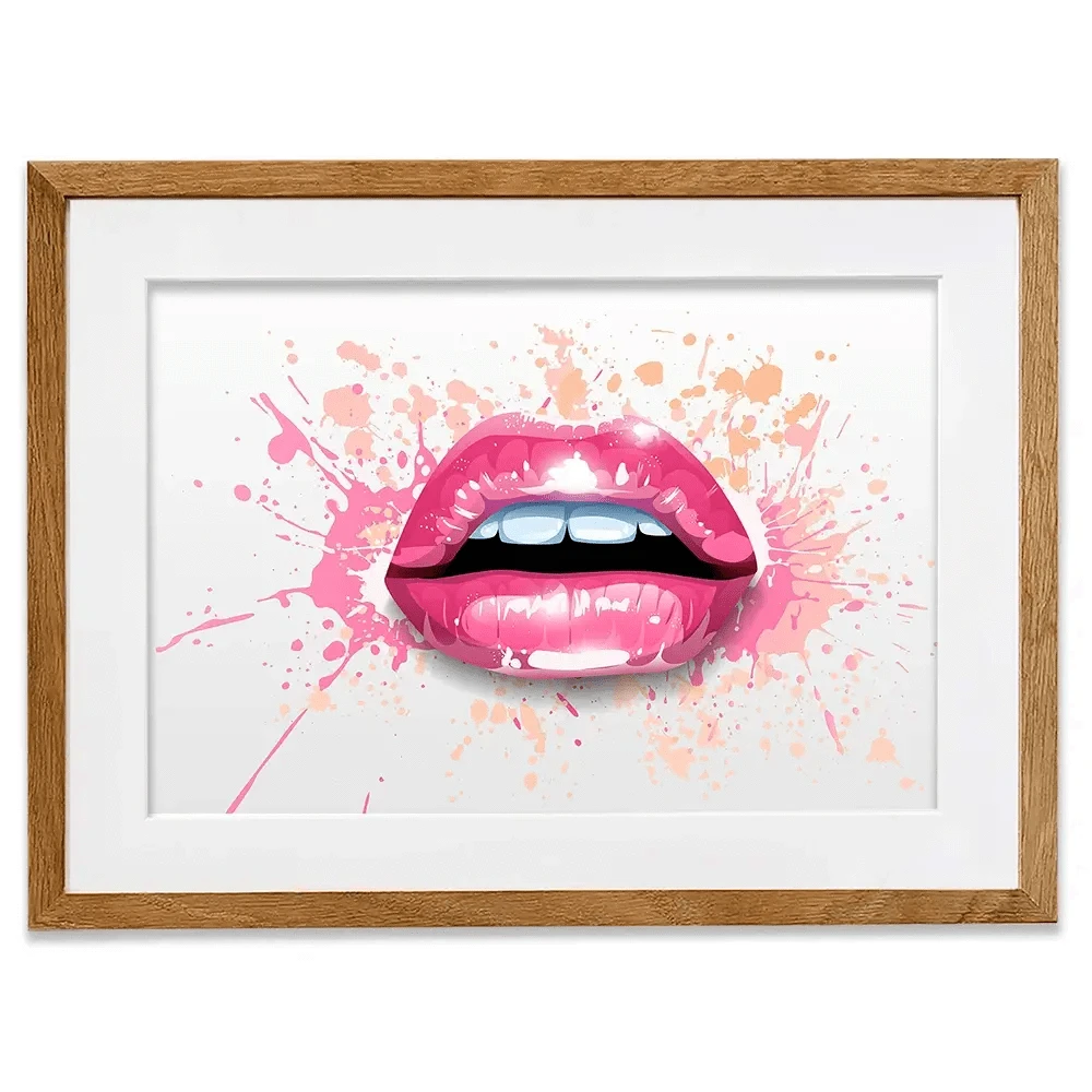 Paint Splash Lips Framed Art Print Paint Splash Lips Framed Art Print wall art product KenoKickit / Shutterstock