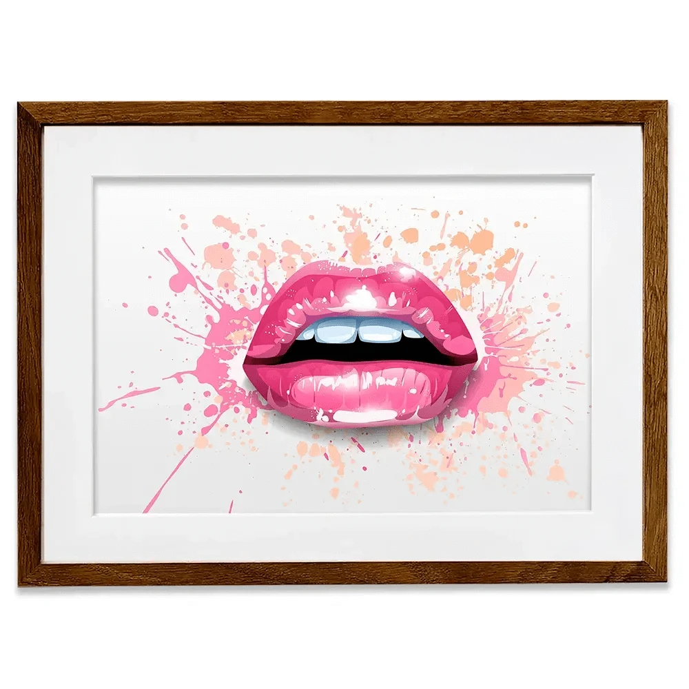 Paint Splash Lips Framed Art Print Paint Splash Lips Framed Art Print wall art product KenoKickit / Shutterstock