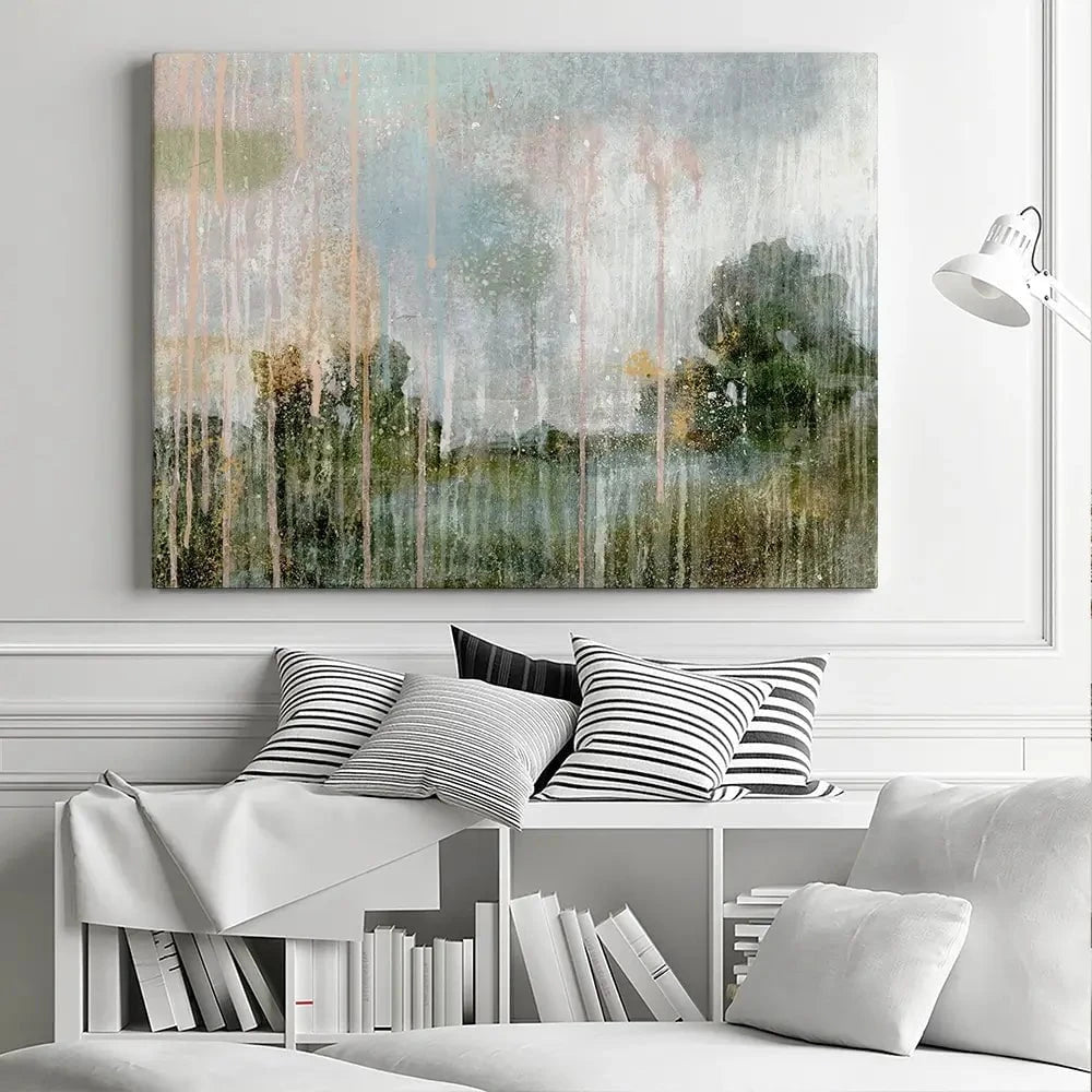 Paint Splattered Landscape Canvas Print Paint Splattered Landscape Canvas Print wall art product Victoria Barnes