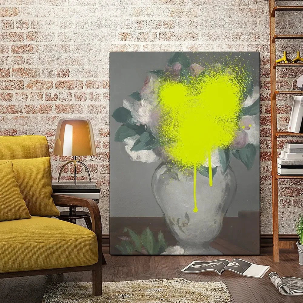 Paint Spray Vase Canvas Print Paint Spray Vase Canvas Print wall art product Jennifer Goldberger