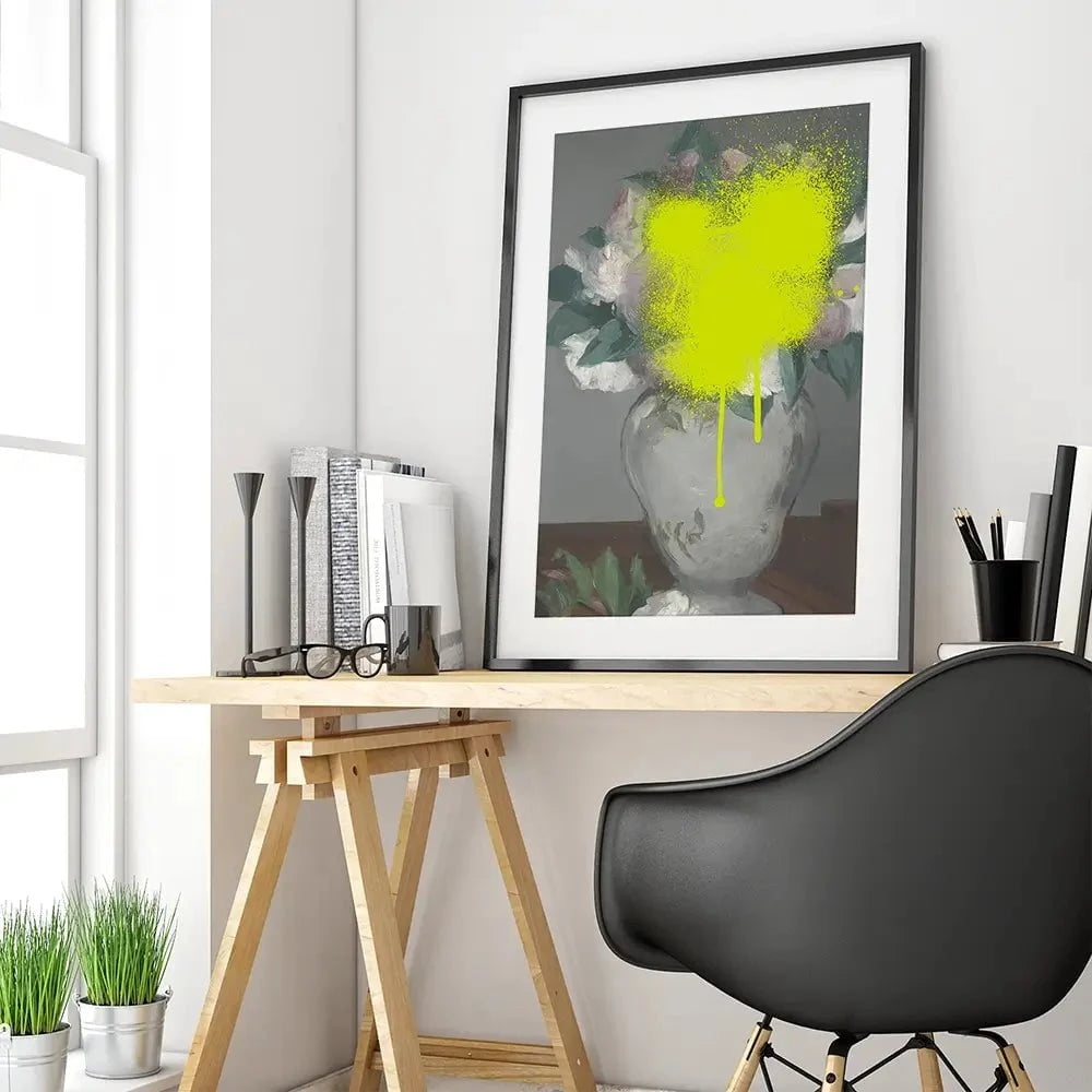 Paint Spray Vase Framed Art Print Paint Spray Vase Framed Art Print wall art product Jennifer Goldberger