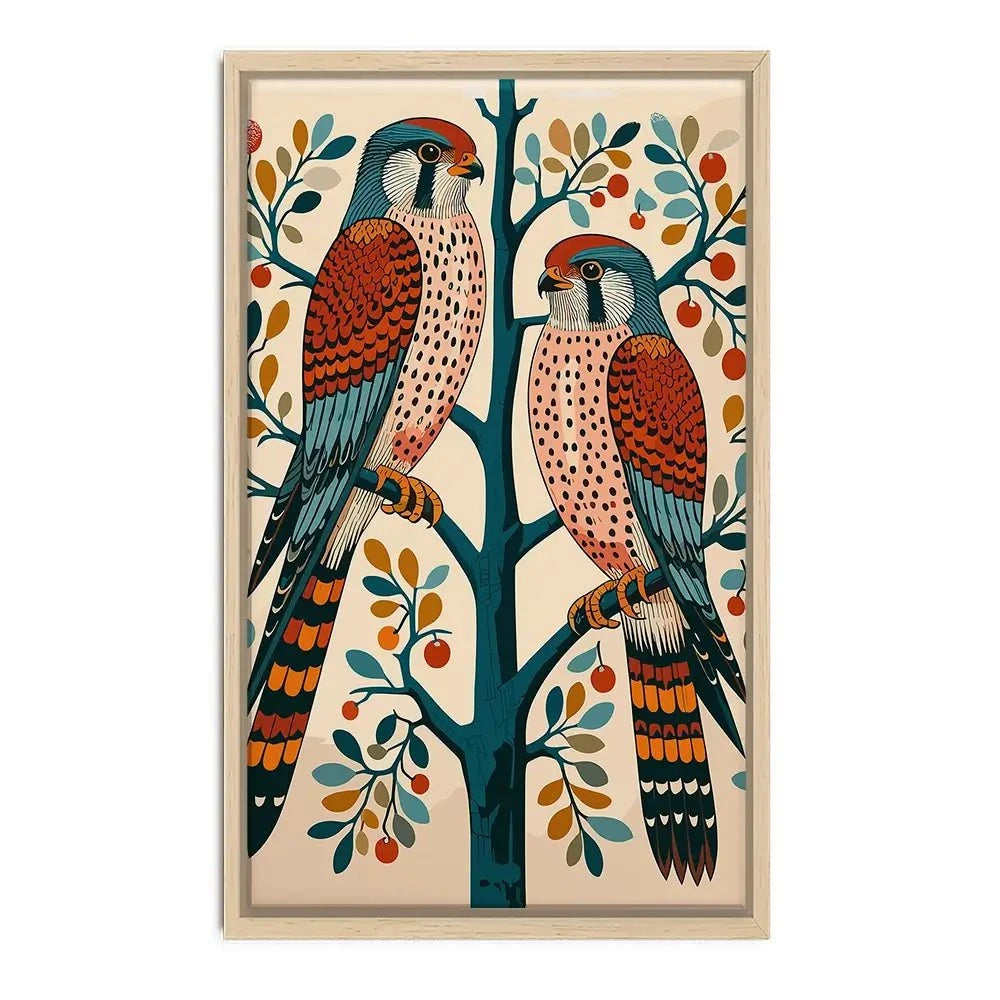Pair Of Kestrels Canvas Print Pair Of Kestrels Canvas Print wall art product P & M Print Gallery