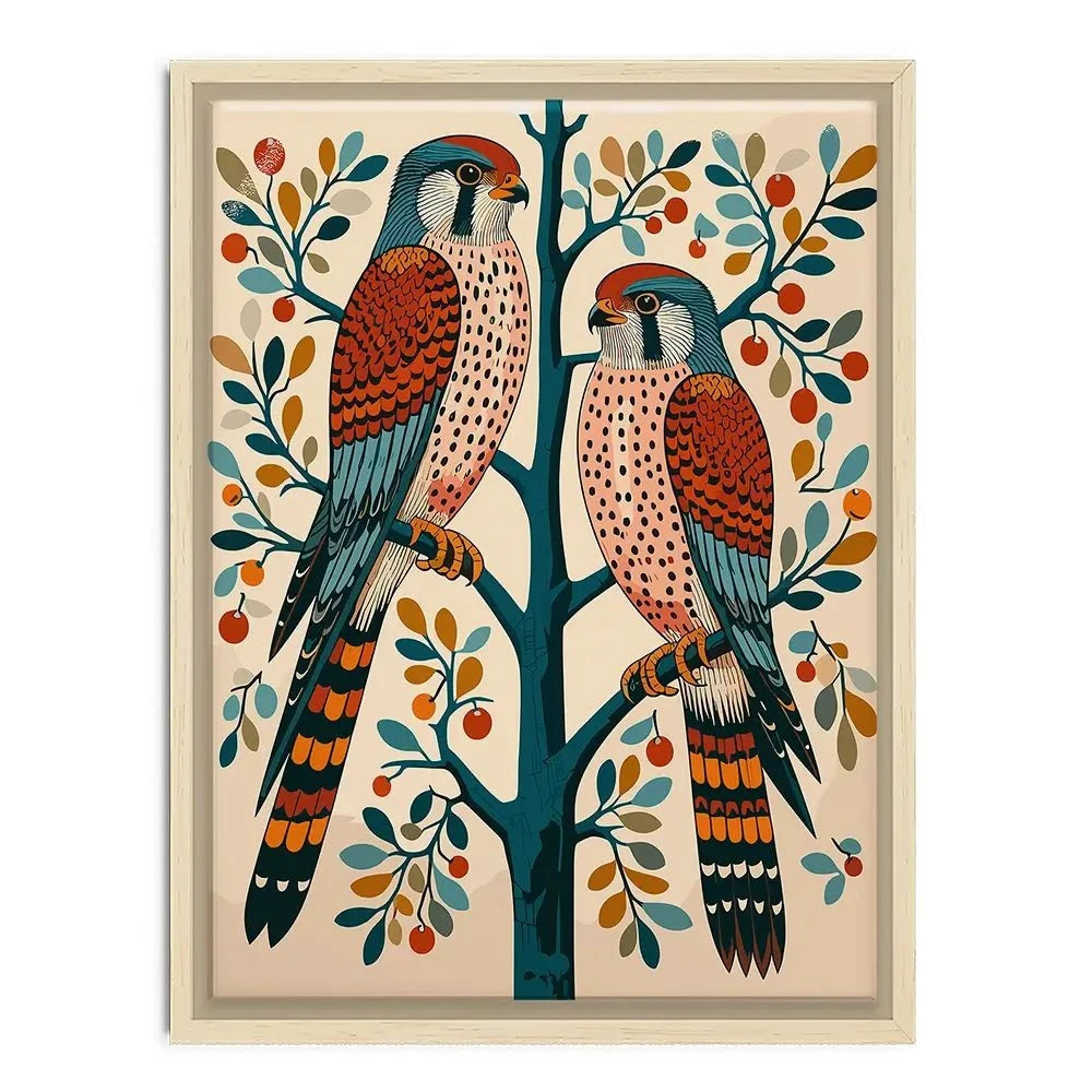 Pair Of Kestrels Canvas Print Pair Of Kestrels Canvas Print wall art product P & M Print Gallery