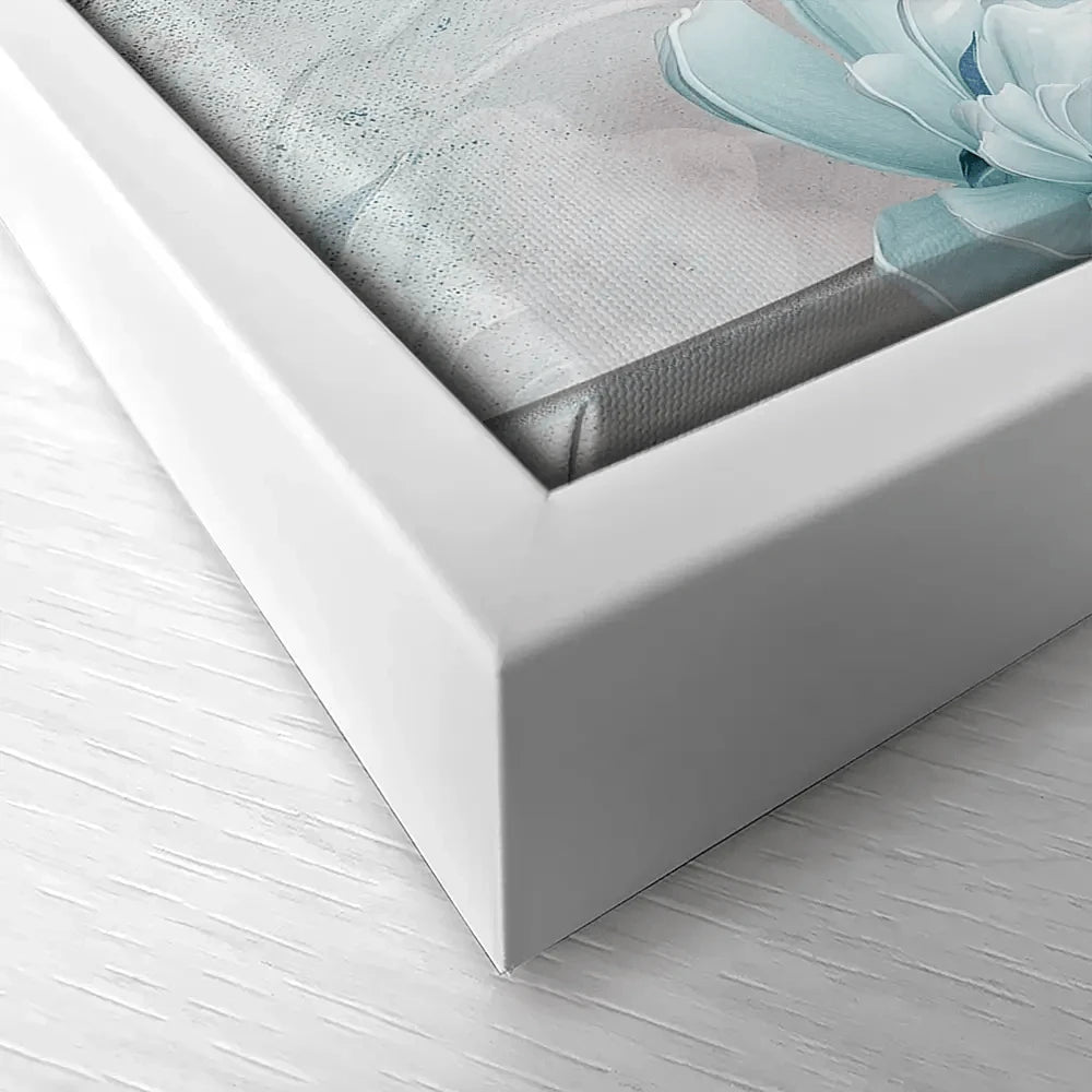 Pale Blue Floral Canvas Print Pale Blue Floral Canvas Print wall art product FLOWER 3D / Shutterstock