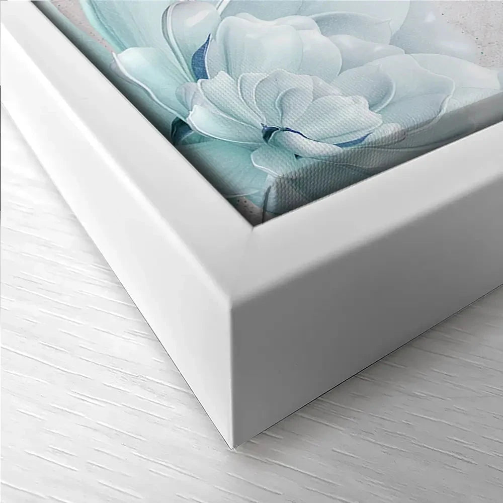 Pale Blue Floral Trio Canvas Print Pale Blue Floral Trio Canvas Print wall art product FLOWER 3D / Shutterstock