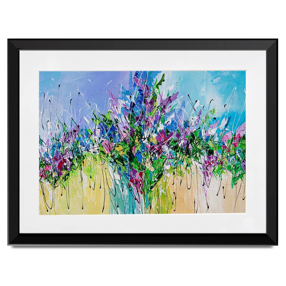 Palette Knife Florals Framed Art Print Palette Knife Florals Framed Art Print wall art product Olga Tkachyk
