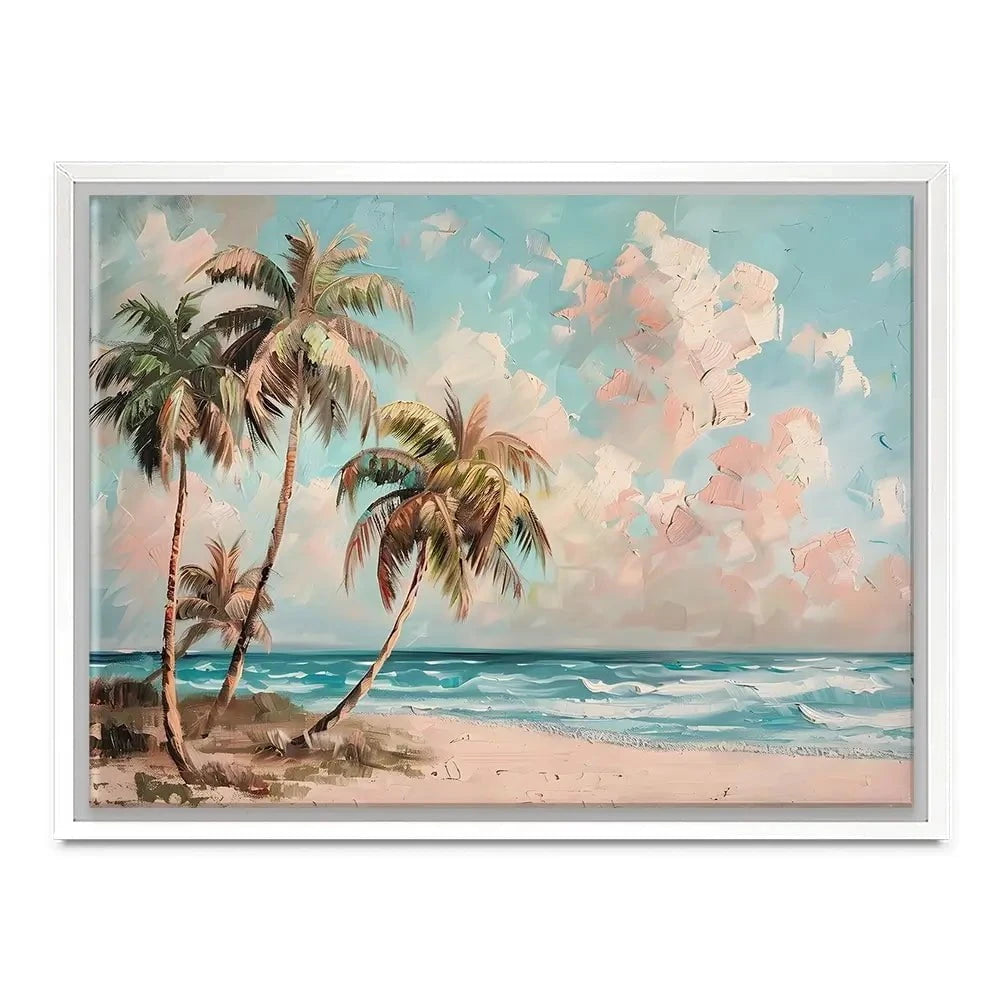 Palm Trees By The Sea Canvas Print Palm Trees By The Sea Canvas Print wall art product Art Print Shop