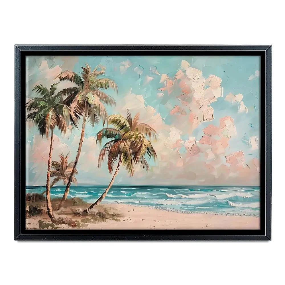 Palm Trees By The Sea Canvas Print Palm Trees By The Sea Canvas Print wall art product Art Print Shop