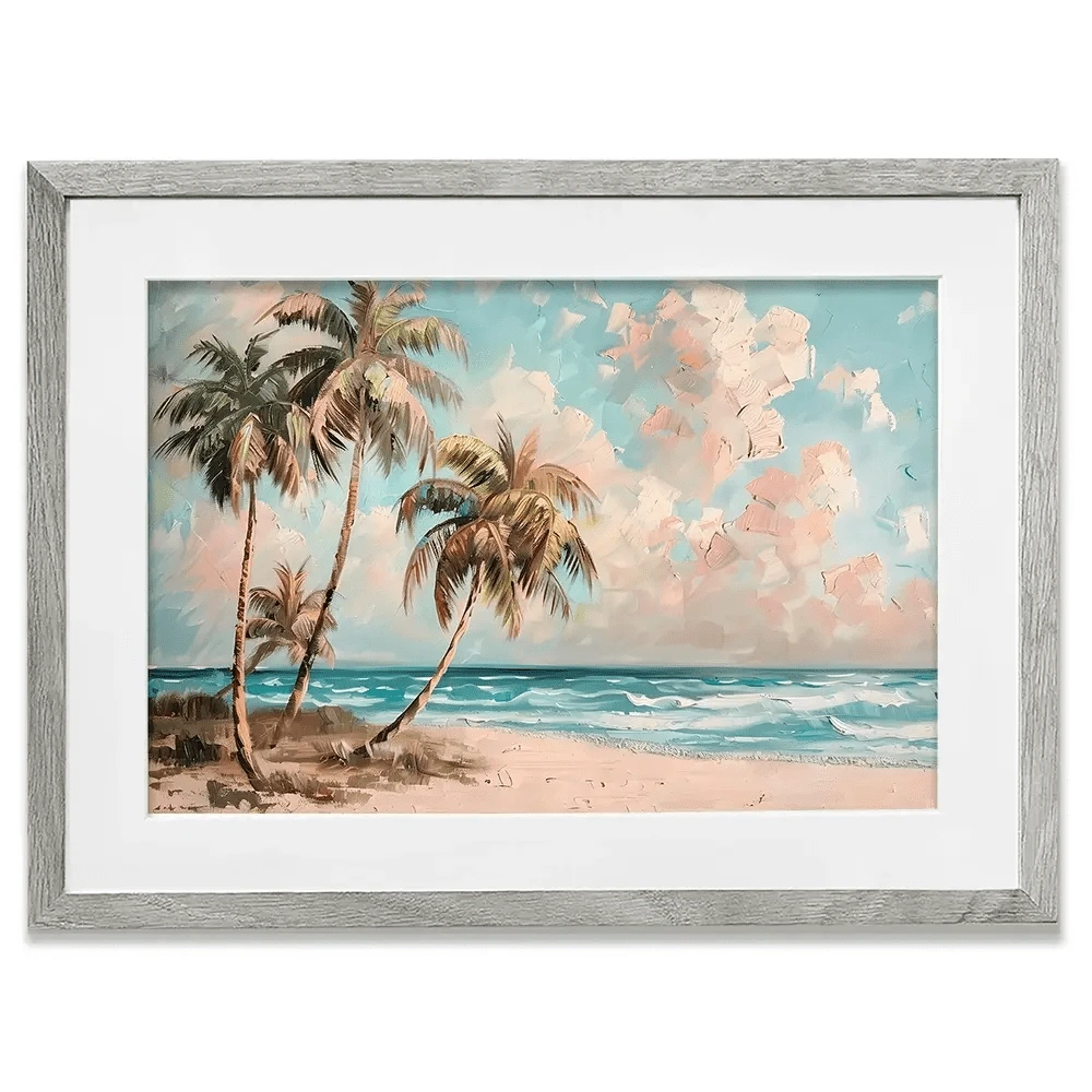 Palm Trees By The Sea Framed Art Print Palm Trees By The Sea Framed Art Print wall art product Art Print Shop