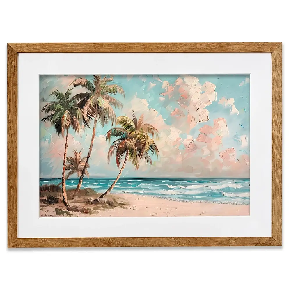 Palm Trees By The Sea Framed Art Print Palm Trees By The Sea Framed Art Print wall art product Art Print Shop