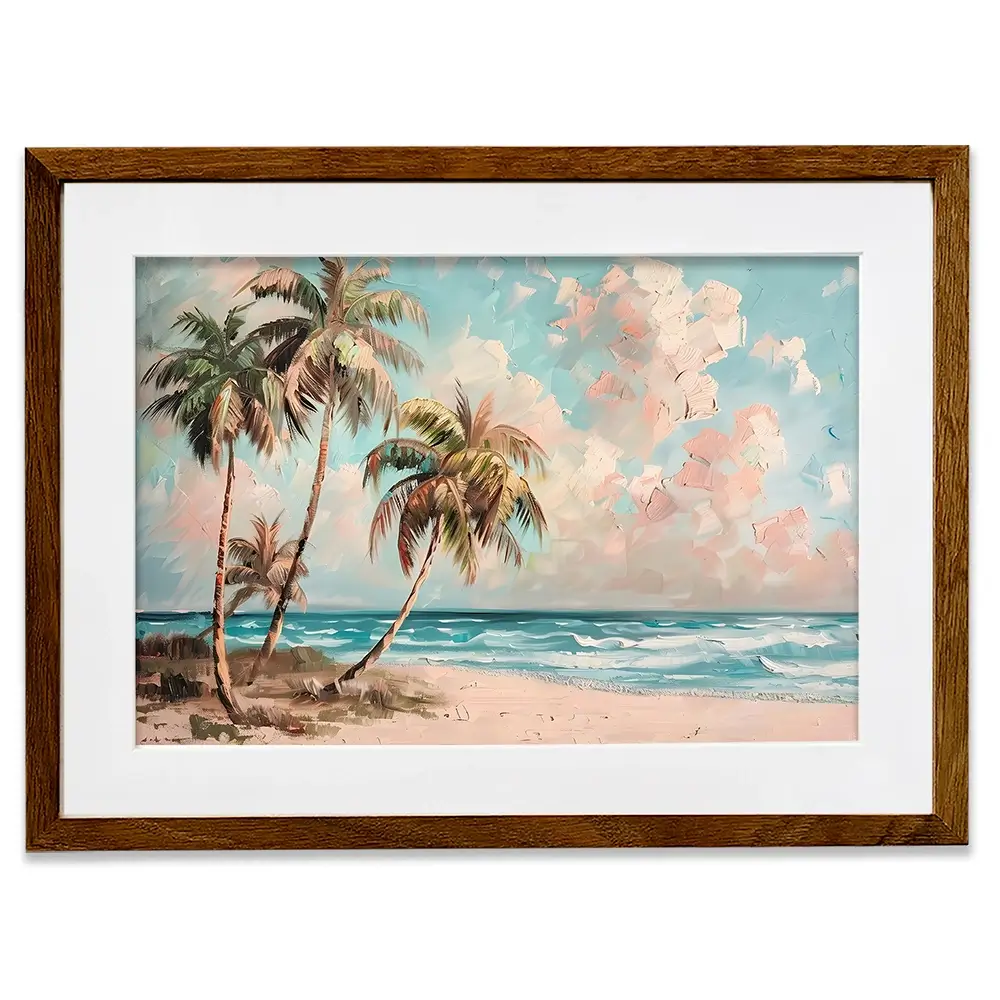 Palm Trees By The Sea Framed Art Print Palm Trees By The Sea Framed Art Print wall art product Art Print Shop