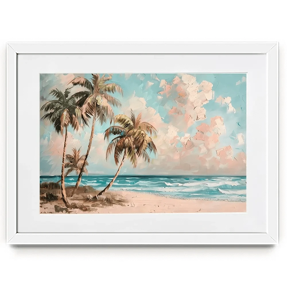 Palm Trees By The Sea Framed Art Print Palm Trees By The Sea Framed Art Print wall art product Art Print Shop