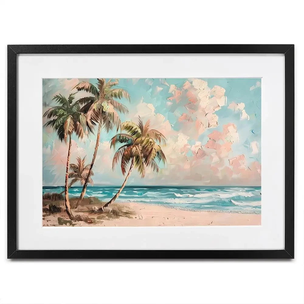 Palm Trees By The Sea Framed Art Print Palm Trees By The Sea Framed Art Print wall art product Art Print Shop