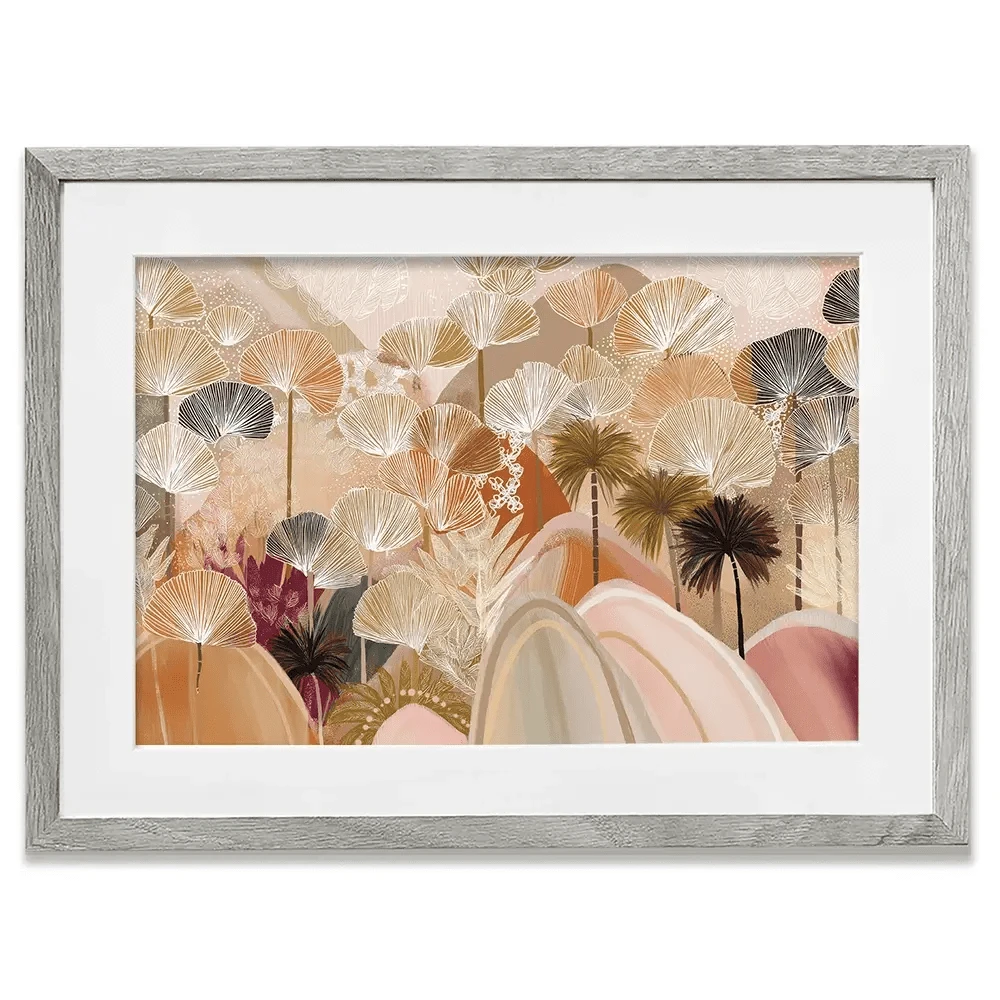 Palms And Poetry Framed Art Print Palms And Poetry Framed Art Print wall art product Isabella Karolewicz