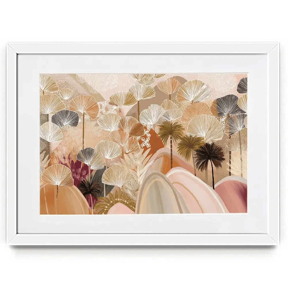 Palms And Poetry Framed Art Print Palms And Poetry Framed Art Print wall art product Isabella Karolewicz