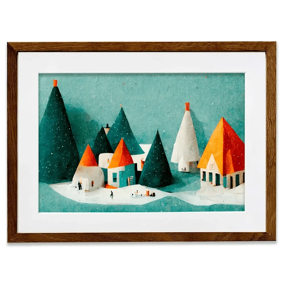 Paper Village Framed Art Print Paper Village Framed Art Print wall art product Treechild