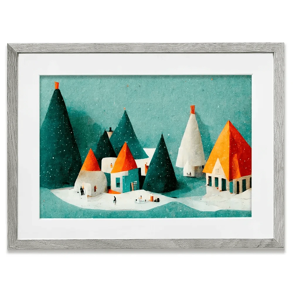 Paper Village Framed Art Print Paper Village Framed Art Print wall art product Treechild